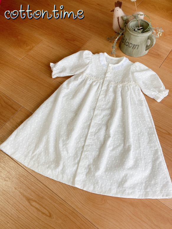 ホワイト刺繍ベビードレス Hoppetta ベビー 「Hoppettaホッペッタ」 刺繍セレモニードレス
