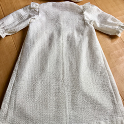 白いベビードレス(新生児用) 4枚目の画像