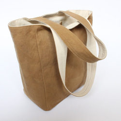 [Made-to-order] Onomichi 帆布咖啡色手提包-2TONE- [B5] 第6張的照片