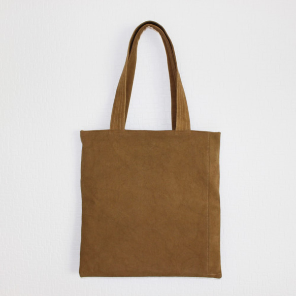 [Made-to-order] Onomichi 帆布咖啡色手提袋-FLAT- [A4size] 第2張的照片