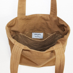 [Made-to-order] Onomichi 帆布咖啡色手提袋-FLAT- [A4size] 第3張的照片