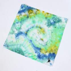 HANDKERCHIEF-SHIBORI-◇BLUE×GREEN×YELLOW◇ 2枚目の画像