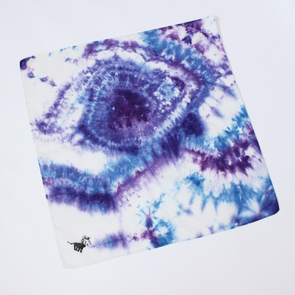 HANDKERCHIEF-SHIBORI-◇BLUE×VIOLET◇ 2枚目の画像