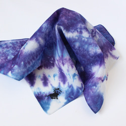 HANDKERCHIEF-SHIBORI-◇BLUE×VIOLET◇ 1枚目の画像