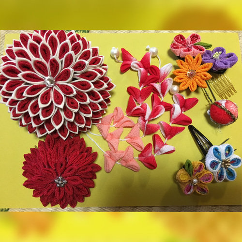 ☆再販受付中☆(つまみ細工髪飾り 七五三 成人式 結婚式 卒業式 着物