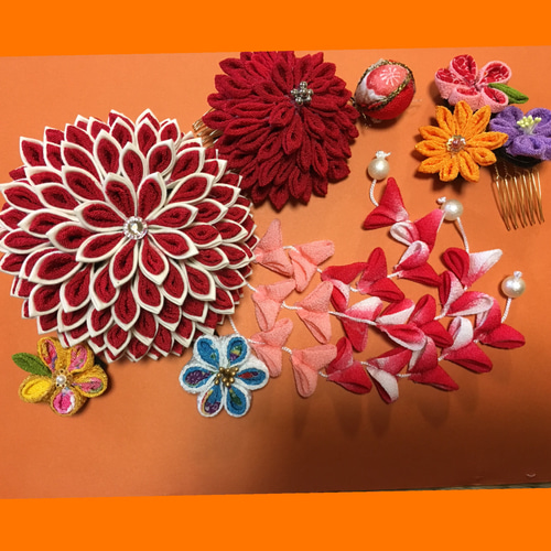 ☆再販受付中☆(つまみ細工髪飾り 七五三 成人式 結婚式 卒業式 着物