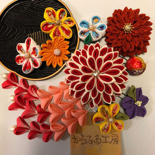 ☆再販受付中☆(つまみ細工髪飾り 七五三 成人式 結婚式 卒業式