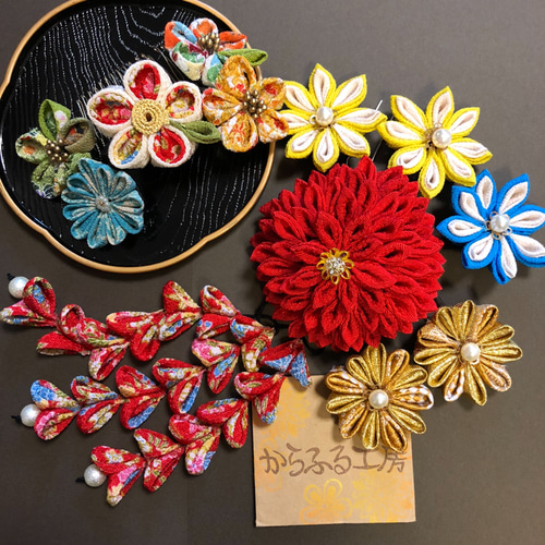 ☆再販受付中☆つまみ細工髪飾り(成人式、卒業式、七五三、着物