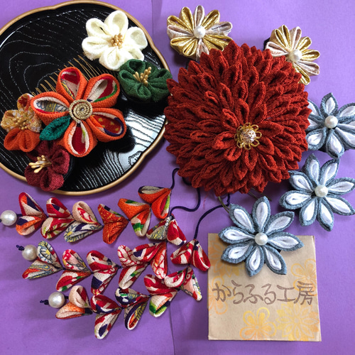0006  つまみ細工髪飾り　再販承ります(^ー^) 0006 つまみ細工髪飾り 再販承ります(^ー^) 季節・年中行事