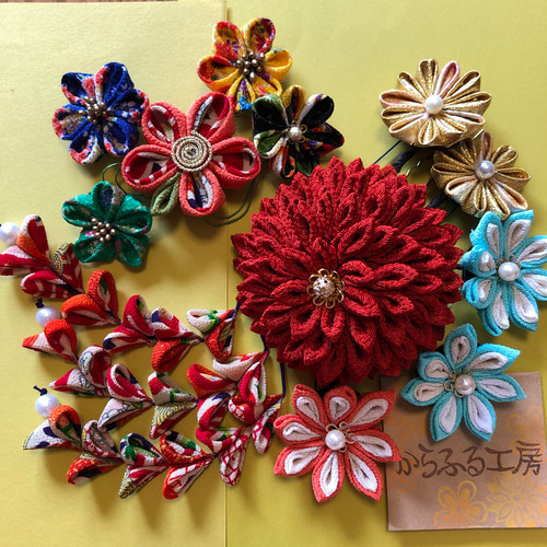 ☆再販受付中☆つまみ細工髪飾り(成人式、卒業式、七五三、着物
