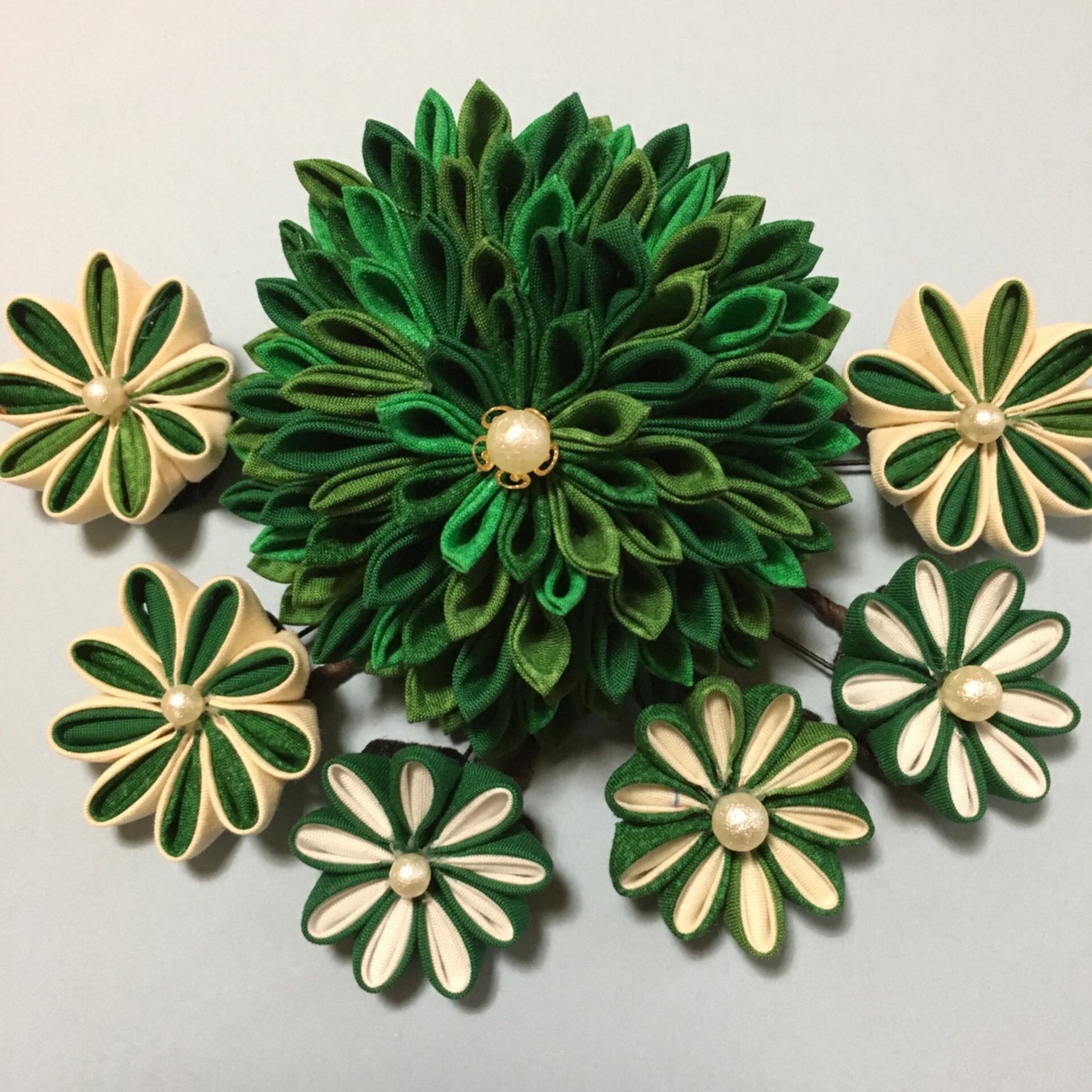 ★再販受付中★つまみ細工髪飾り(成人式、着物、浴衣、結婚式、卒業式、七五三)