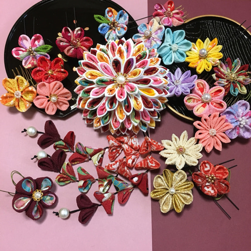 ☆再販受付中☆つまみ細工髪飾り(成人式、七五三、卒業式、着物、結婚