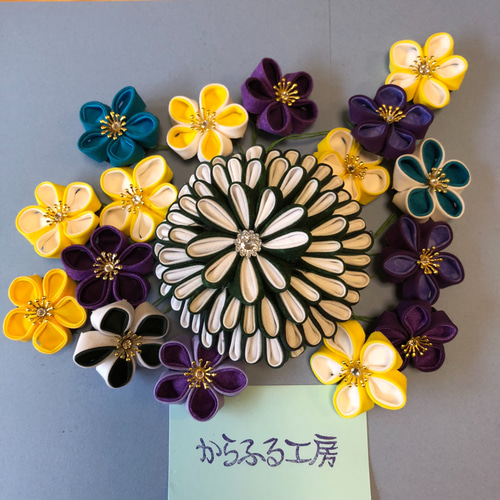 ☆再販受付中☆つまみ細工髪飾り (成人式、結婚式、七五三、卒業式