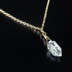 K14GF NY産ハーキマーダイヤモンド simpleネックレス 3枚目の画像