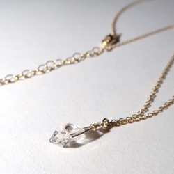K14GF NY産ハーキマーダイヤモンド simpleネックレス 4枚目の画像
