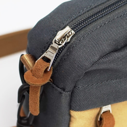 Argali shoulder bag 真皮 多用途 耐用 YKK拉鍊 2way 單肩包 肩背包 斜背包 腰包 藍灰 第7張的照片