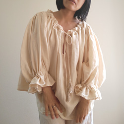 雲を纏う(まとう)服。 SU-HA MATOU topsⅠ(オーガニックコットン三重ガーゼ使用) 4枚目の画像