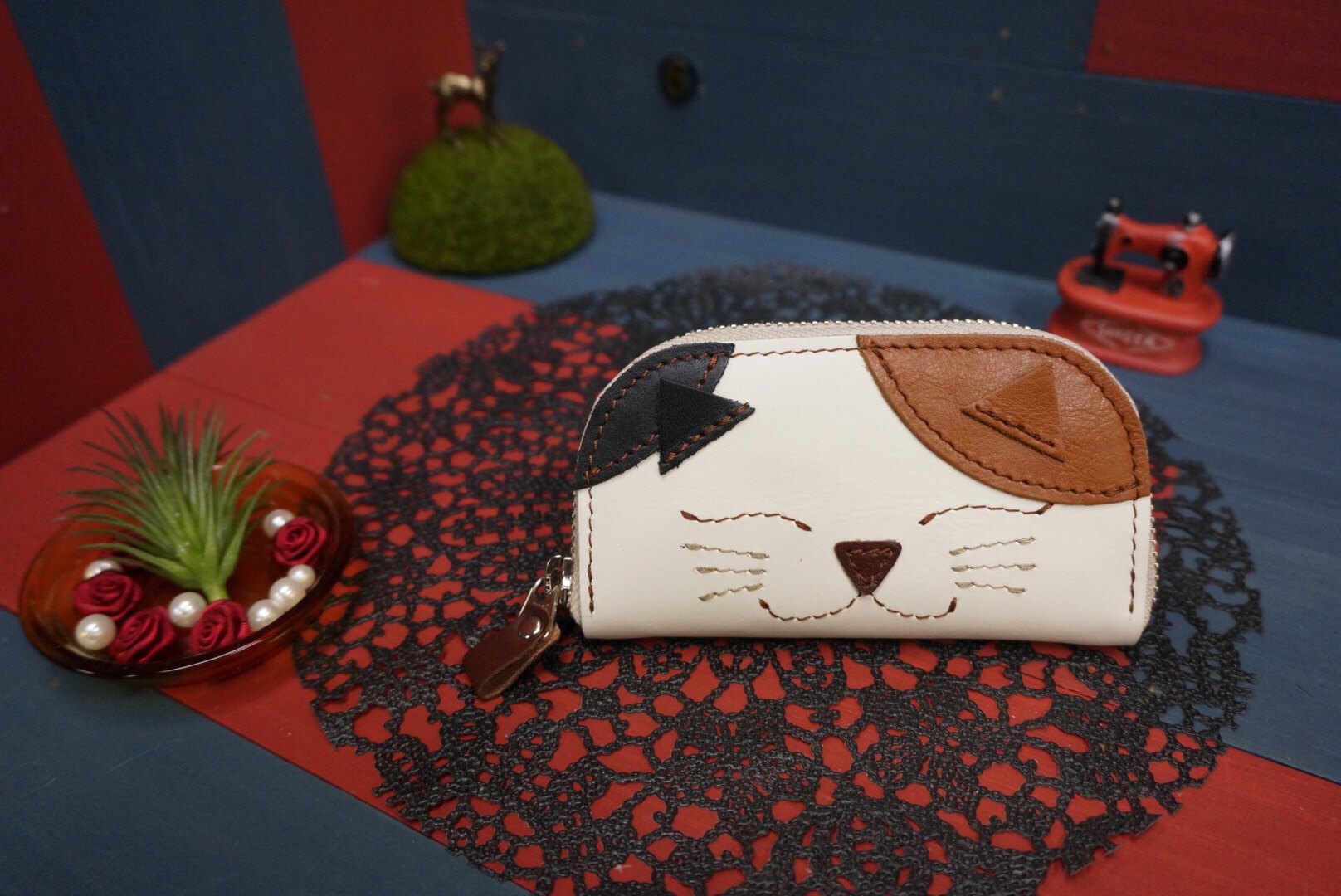 キーケース☆コインケース☆ネコ☆猫☆イヌ☆犬☆可愛い☆本革☆こ銭入れ☆財布☆レザー☆ファスナー☆