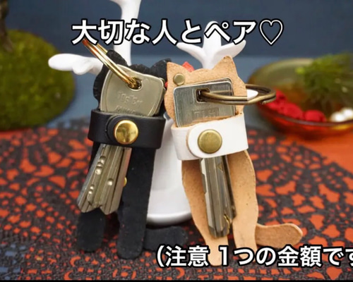 Amazon.co.jp: キーケース 花 黒猫 ネコ柄 猫柄 車キーケース