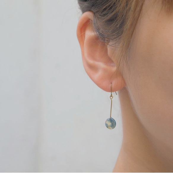 おはじきピアス（イヤリング変更可） 2枚目の画像
