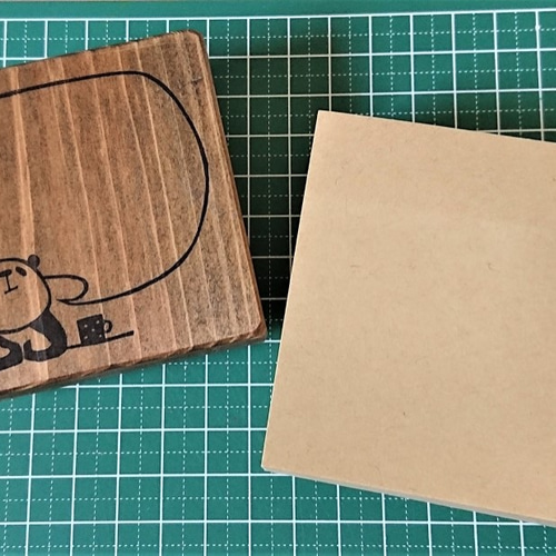 消しゴムはんこ☆付箋サイズ（吹き出しクマ） はんこ・スタンプ