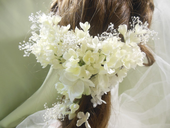送料無料　ライラックの花嫁　ふんわりヘッドドレス 2枚目の画像