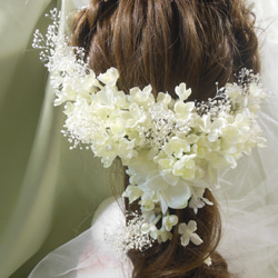 送料無料　ライラックの花嫁　ふんわりヘッドドレス 4枚目の画像