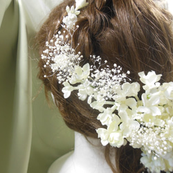 送料無料　ライラックの花嫁　ふんわりヘッドドレス 5枚目の画像