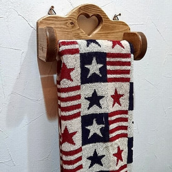 ハンドメイド　麦穂のティッシュシェルフ タオルホルダーつき ハンドメイド 麦穂のティッシュシェルフ 麦穂のティッシュシェルフ