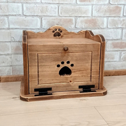 111《宅配BOX》蓋付きりんご箱 ハンドメイド 収納 インテリア 置き配