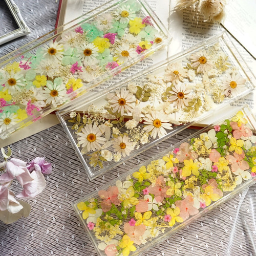 ♡展示品♡8押し花 印鑑ケース レジン ハンドメイド ♡展示品♡8