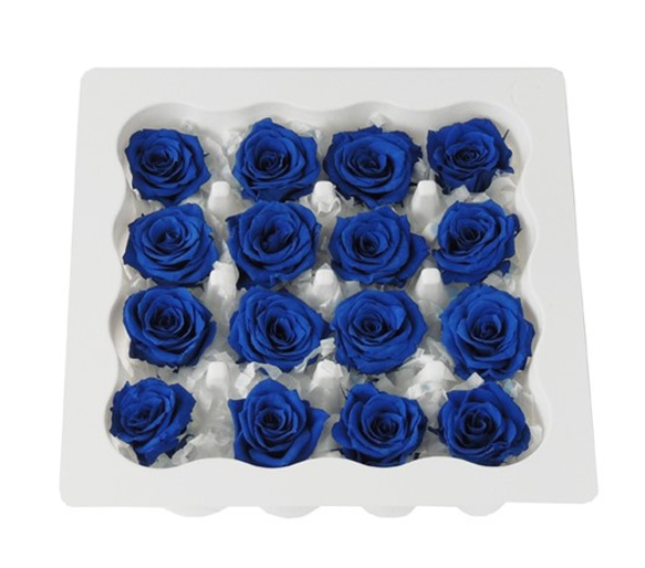 2輪セット　おすそ分け　インディゴブー/青　バラ・薔薇 　花材　プリザーブドフラワー　 1枚目の画像