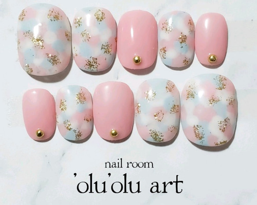 ふわふわニュアンス ネイルチップ ふんわりアシメなニュアンスネイル- ネイルチップ専門店ミチネイル