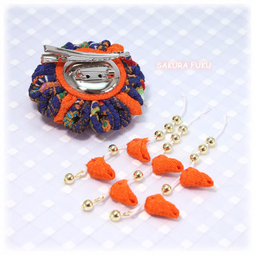 つまみ細工髪飾り-暁あかつき- かんざし 桜福-さくらふく- 通販