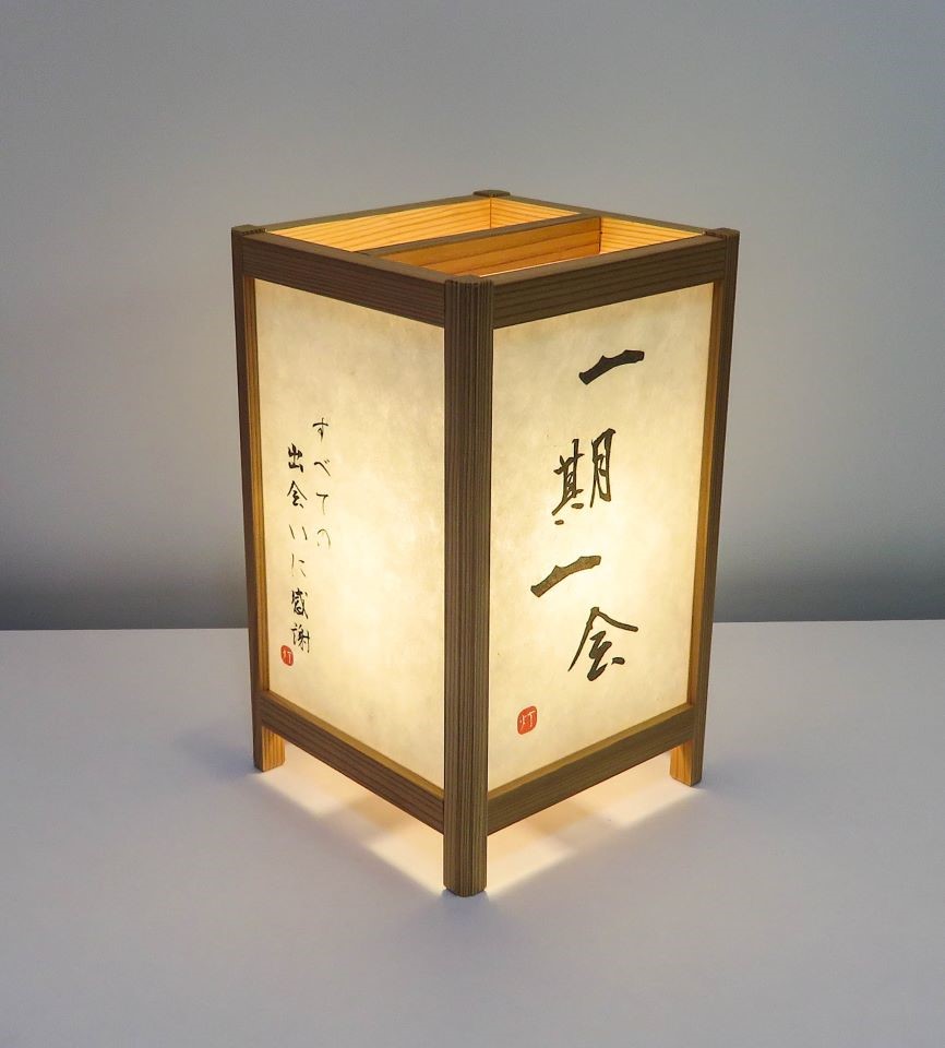 和風照明・インテリア照明　ADTP-1625A　角行灯「匠」　Mサイズ 楮和紙無地（未晒し）文字入れサービス