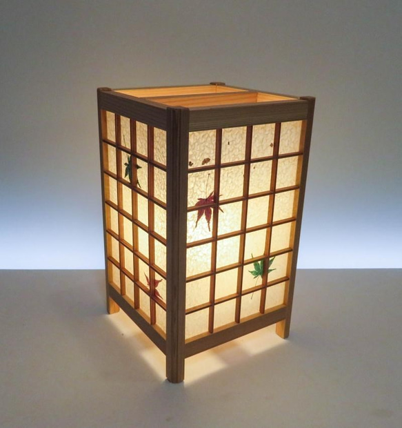 【職人による手作業⭐︎希少】組子灯り（角麻洋風）　照明/モダンスタイル 職人による手作業⭐︎希少】組子灯り（角麻洋風） 照明/モダンスタイル