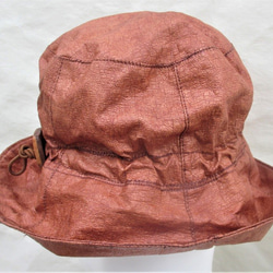 機能性和紙帽子柿渋ブラウンチューリップ帽子 6枚目の画像