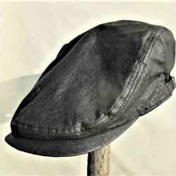 機能性和紙ハンチング帽子ナチュラルブラック 2枚目の画像