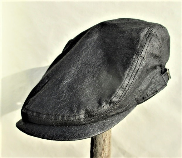 機能性和紙ハンチング帽子ナチュラルブラック 2枚目の画像
