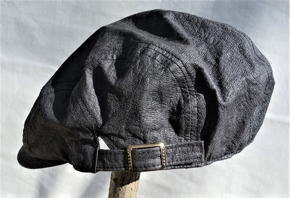 機能性和紙ハンチング帽子ナチュラルブラック 3枚目の画像