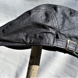 機能性和紙ハンチング帽子ナチュラルブラック 4枚目の画像