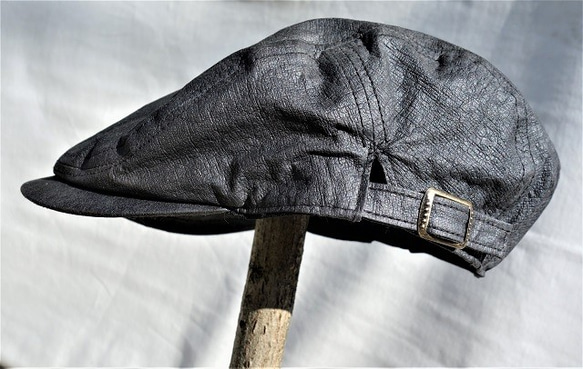 機能性和紙ハンチング帽子ナチュラルブラック 4枚目の画像