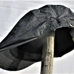 機能性和紙ハンチング帽子ナチュラルブラック 5枚目の画像