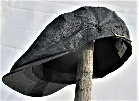 機能性和紙ハンチング帽子ナチュラルブラック 5枚目の画像