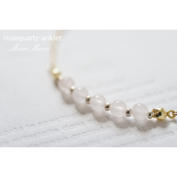 rosequartz-anklet...ローズクォーツアンクレット 4枚目の画像