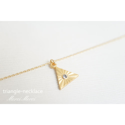 triangle-necklace...さんかくネックレス 3枚目の画像