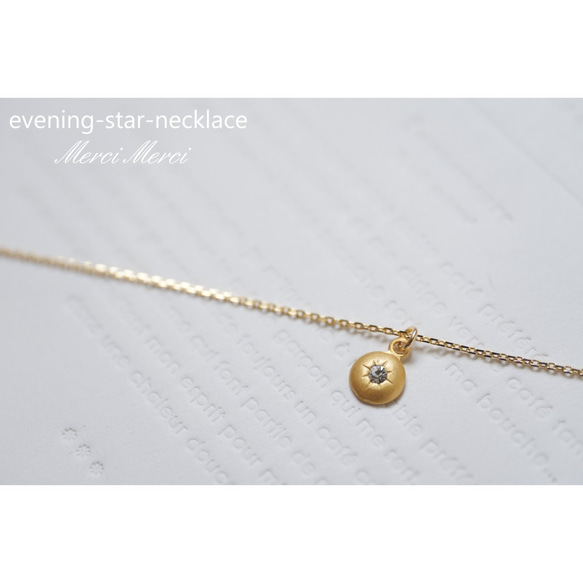 evening-star-necklace...ひとつ星ネックレス 1枚目の画像