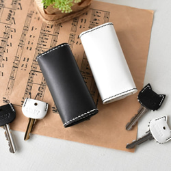 《特集掲載》【名入れ】肉球模様のペアキーケース【3色選択】＆猫(または肉球)キーカバー ※袋ラッピング無料 15枚目の画像