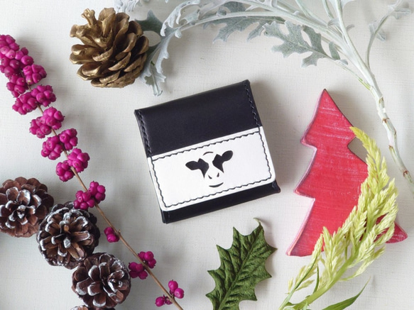 ■牛の顔のコインケース【ポケット付小銭入れ】送料無料 1枚目の画像