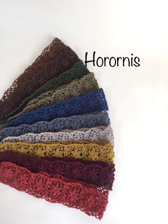 スマートに可愛く☆レース編みのヘアバンド(編みカチューム)ヘア